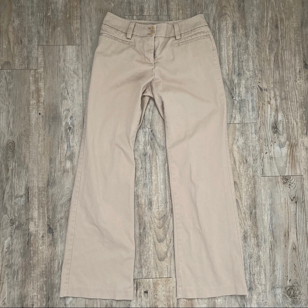 New York & Co Career Khaki Flare Pants Size 4